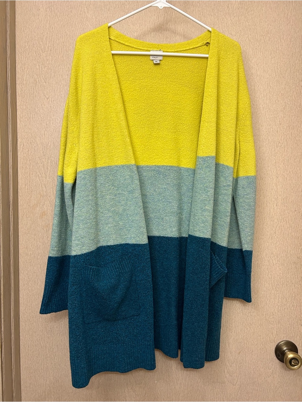 a new day - color block cardigan sweater - size XL